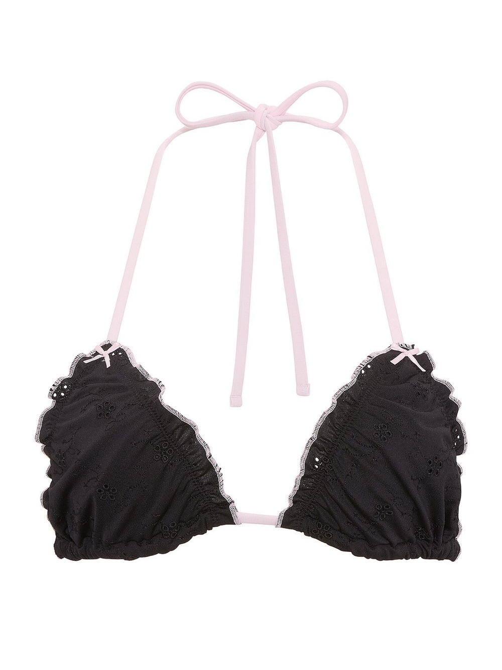 New! PINK BY FRANKIES BIKINIS REIGN EYELET BIKINI TOP Small 34665